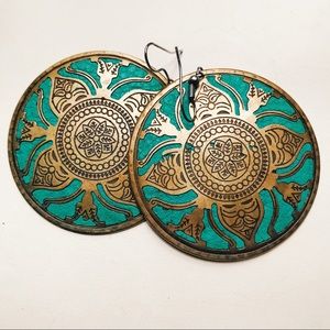 Turquoise & Gold Earrings